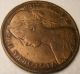 1863 Great Britain Penny - Vf,  Details - Km 749.  2 - Bronze - Usa - Victoria UK (Great Britain) photo 5