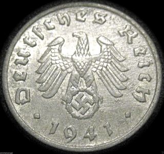 German Third Reich - 1941e Reichspfennig - Real World War Ii Coin photo