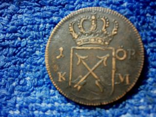 Sweden: 1725 Copper 1 Ore About Extremely Fine photo
