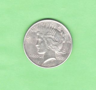 Usa 1924 : 1 Dollar Silver Rare Xf Circulated photo