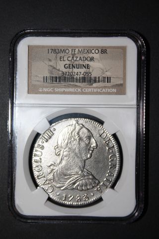 1783 Mo Ff 8 Reales El Cazador Shipwreck Coin,  1st U.  S.  Dollar Highest Grade Ngc photo