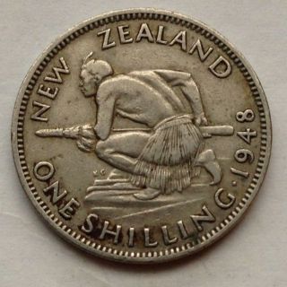 L27 Zealand Shilling 1948 photo