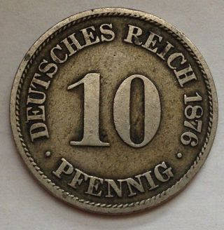 L27 Germany,  Empire 10 Pfennig,  1876 photo