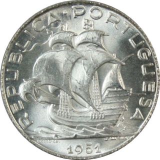 Ek // 2$50 Escudo Portugal 1951 Silver Coin Unc photo