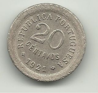 20 Centavos Portugal - Km 571 - 1921 - Copper - Nickel - - See Photos photo