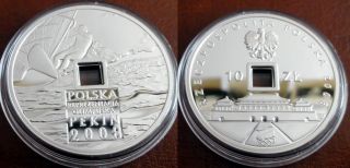 Silver Coin With Hole.  925 Beijing 2008 Summer Olympic Games Beijing (pekin) V2 photo