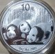 Up To 2 - 2013 China Panda 10 Yuan 1 Troy Oz 999 Fine Silver In Plastic Capsuls China photo 2