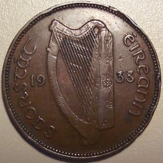1933 Ireland 1/2 Penny photo
