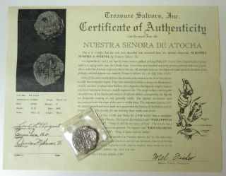 Nuestra Senora De Atocha Shipwreck Coin 8 Reales Mel Fisher Find Grade 3 Coin photo