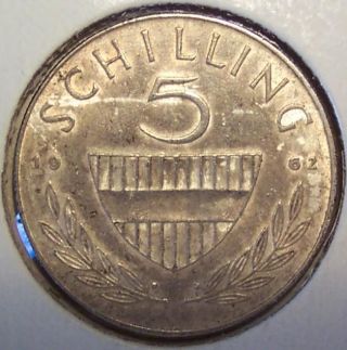 1962 Austria 5 Schilling photo