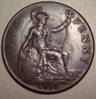 1919 Great Britain Penny photo