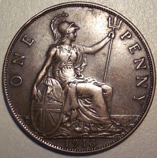 1913 Great Britain Penny photo