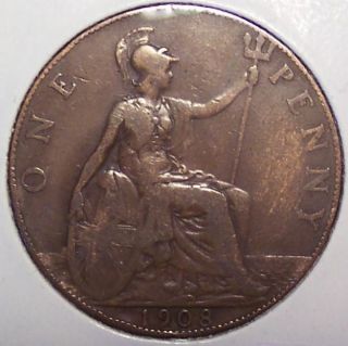 1908 Great Britain Penny photo