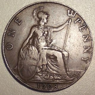 1908 Great Britain Penny photo