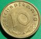 Great Brass Nazi Coin 10 1939 A, Germany photo 1