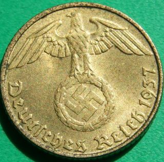 Great Brass Nazi Coin 5 Rp 1937 J, photo
