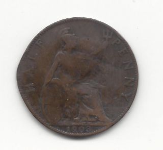 Great Britian - 1903 Half Penny - Circulated - photo