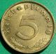 Great Brass Nazi Coin 5 Rp 1938 A, Germany photo 1