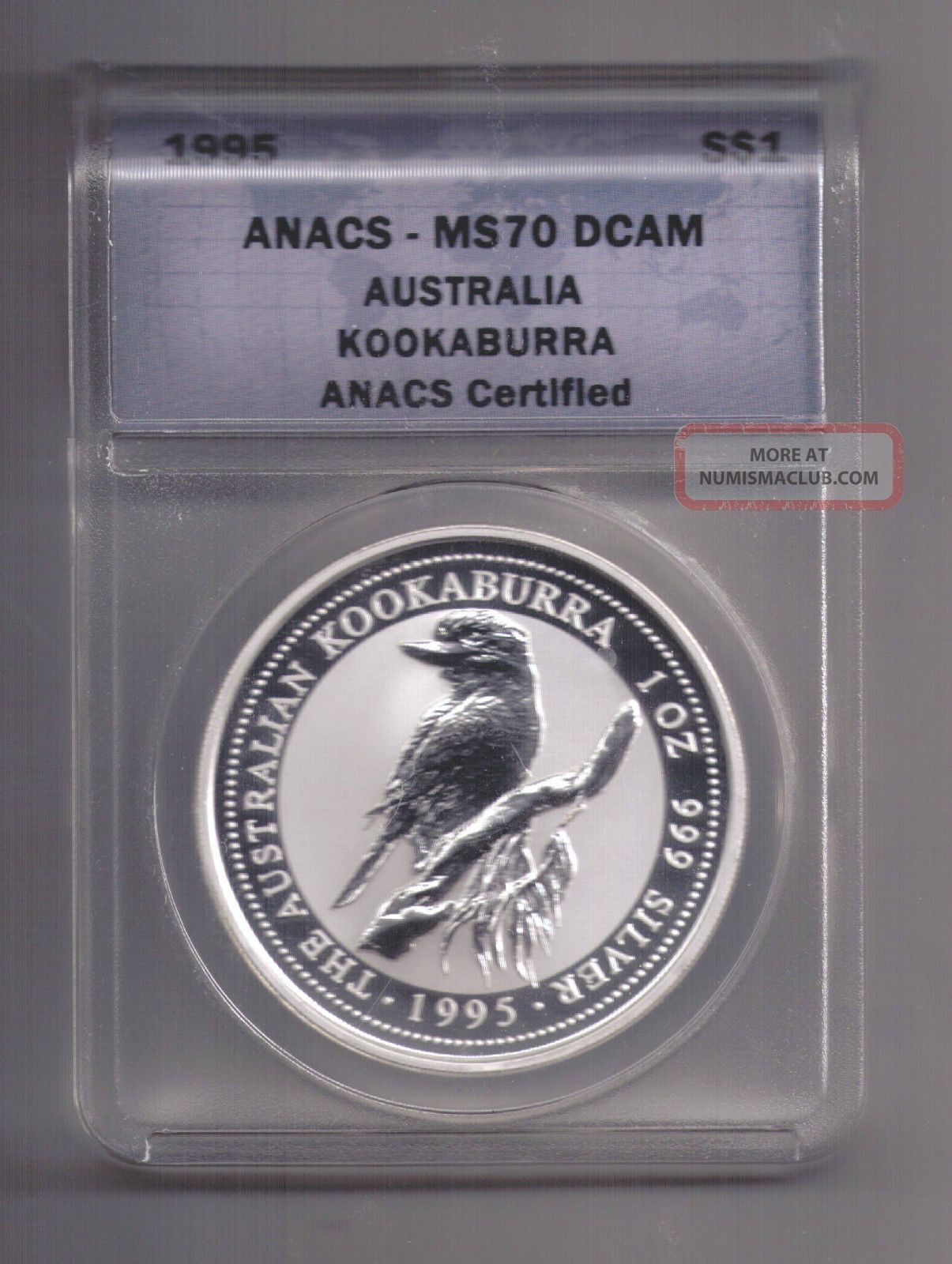 1995 Ms70 Dcam Australia Kookaburra Coin Anacs Australia photo