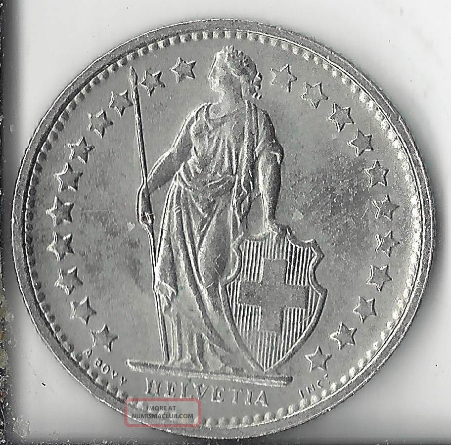 1971 Swiss 1 2 Francs Circulated Coin 1971-swiss-1-2-francs-circulated-coin