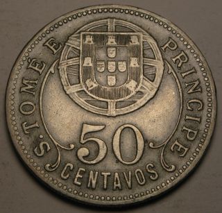 Saint Thomas & Prince (portuguese Colony) 50 Centavos 1929 - Vf photo