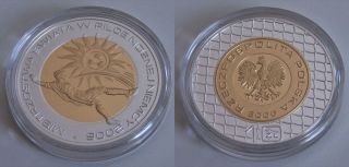 Silver And Gold Plated Polish 2006 Coin Football Championship Germany 2006 V1 photo
