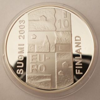 Finland 10 Euro 2003 Anders Chydenius Silver Coin Proof photo