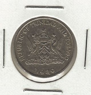 Trinidad & Tobago 25 Cents,  1980 photo