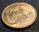 1908 P (perth,  Australia) Britain Sovereign Gold Coin 22k - 91.  6% Content Coins: World photo 1