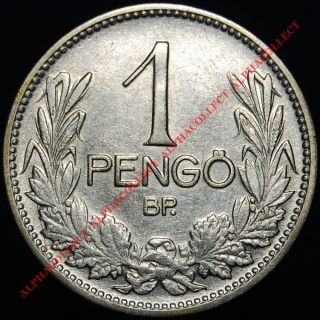 Hungary 1 Pengo 1926 Hungarian Silver Coin Km 510 photo