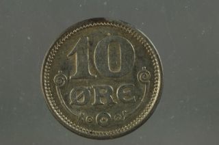 Denmark 1917 10 Ore Coin photo