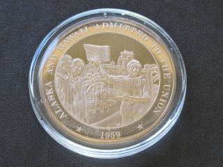 Alaska Hawaii Admitted Union Proof Bronze Medal Franklin A3926 photo