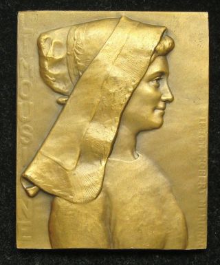 Ernesta Robert - Merignac Bronze Medal Plaque Limousine Limousin,  France photo