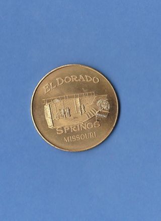 El Dorado Springs Missouri Gilted Bronze Medallion 40mm photo