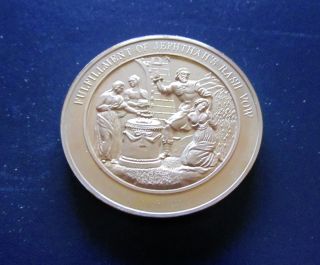 Bible,  Judges,  Fulfillment Of Jephthah ' S Rash Vow Medalliac Bronze Medal photo
