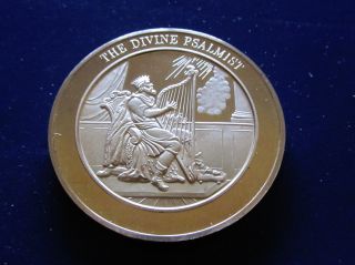Religion Bible Psalm 117 The Divine Psalmist Thomason Medallic Bronze Medal photo