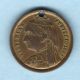 Australia.  Hobart Tasmania. .  1897 Diamond Jubilee Medallion.  Gilt 24mm. .  Aef/ef Exonumia photo 1