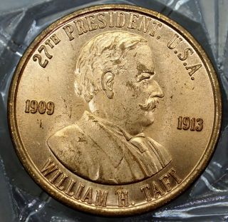 William H.  Taft 27th President Of The U.  S.  A.  Brass Collector Token. . .  9660 photo