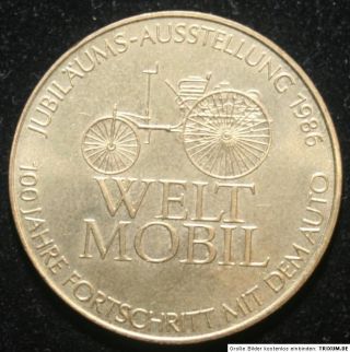 Stunning 1986 Bronze Mercedes Medal W World ' S First Car 100th Anniv Historic photo