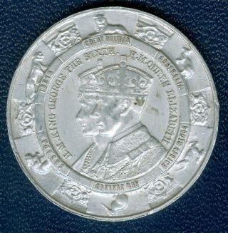 1937 King George Vi Coronation Medal,  Issued By Loyal Totnes Division photo