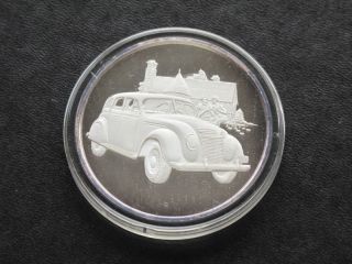 1936 Chrysler Airflow Sedan Silver Art Medal A7239 photo
