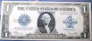 1923 $1 Silver Certificate.  Large Size Note.  Fr237 Pcgs64ppq photo