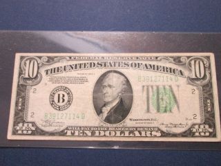 1934a $10 Federal Reserve Note Bank Of York photo