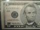 1999 - 5 - Doller;fed.  Res.  Star Note Low /ser.  Off Center Blc.  Cut Bill Small Size Notes photo 4