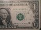 1999 1 Doller Bill Fed.  Res.  Star Note.  /low Ser.  Cir.  Bill Small Size Notes photo 2