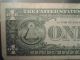 1999 1 Doller Bill Fed.  Res.  Star Note.  /low Ser.  Cir.  Bill Small Size Notes photo 4