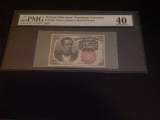 10c Fifth Issue Fractional Currency Fr 1266 / Ppc Pmg Graded 40exf photo