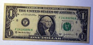 1 Dollar,  Usa 2003,  Federal Reserve Note, ,  F (georgia) photo