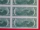 Uncut Sheet 16 X $2 Us Dollar Note Uncirculated Legal Money Bill Usa Currency Small Size Notes photo 1