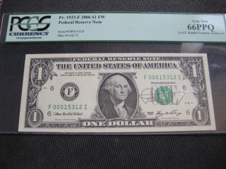 2006 $1 Gem Unc Signed By Lyn F.  Knihgt Courtesy - Pcgs 66 Autographed Currency photo